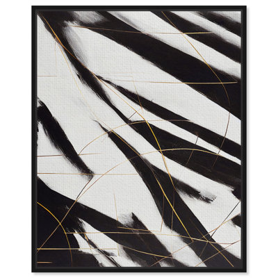 Toile panachée, art moderne noir et blanc par Everly Quinn