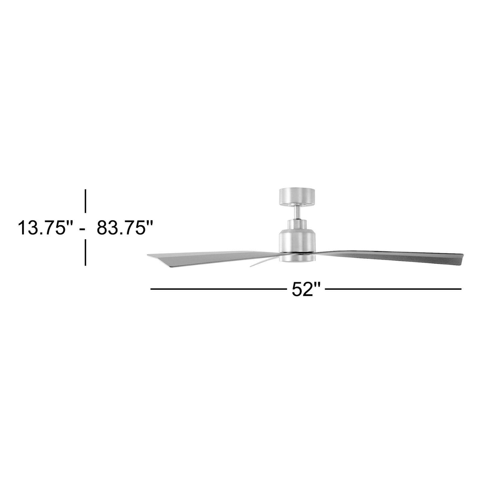52" Smart Ceiling Fan with Light Kit, With Light Kit, Matte White