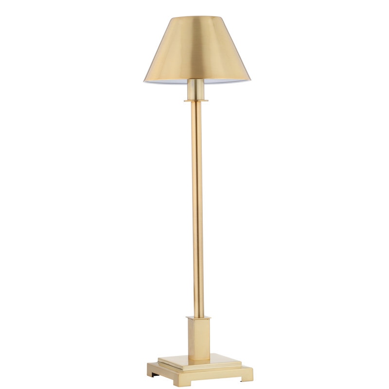 Moore Metal Buffet Lamp, Brushed Brass Gold