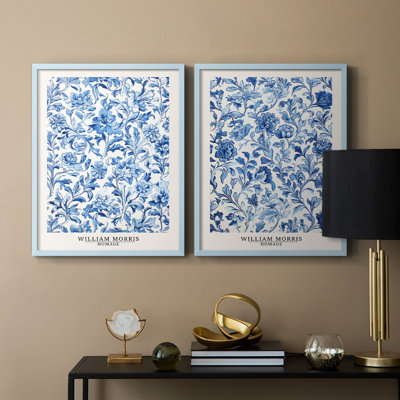 WM MORRIS Series DXVI-Premium Framed Print -Ready to Hang - No Nails Required - No Nails Required