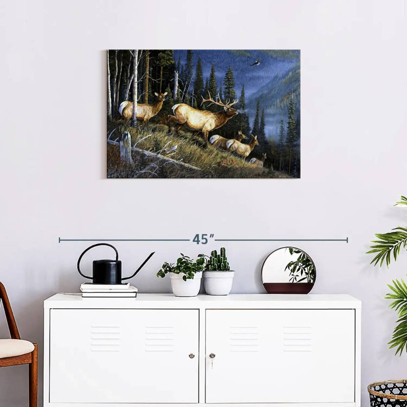 Brampt Eagle Mountain Fauna, 20" H x 30" W