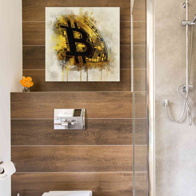 «Bitcoin Era In Gold» par - Impression sur toile tendue