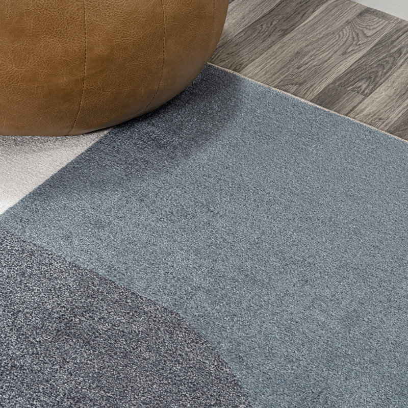 Graycen Modern Contemporary Collage Machine-Washable Cream/Multi Rug, Rectangle 4' x 6'