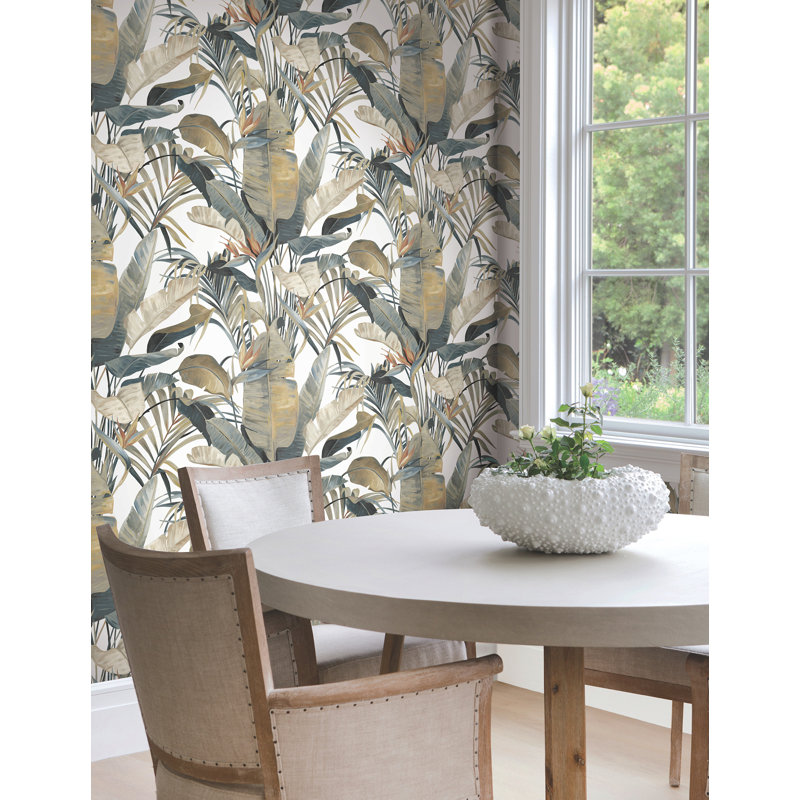 Papier peint adhésif Tropical Cabana, Peluche neutre