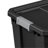 Sterilite Rugged Industrial Stackable Storage Tote w/ Lid, Black
