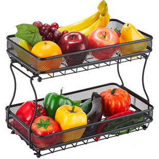 Orren Ellis 3 Tiers Fruit Basket Bowl Vegetables Storage Holder Stand  Kitchen Organizer & Reviews