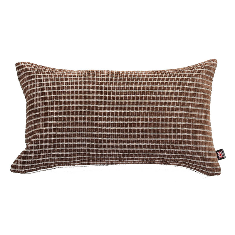 Alpine Striped Rectangular Throw Cushion, Brown