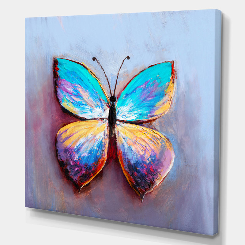 «Butterfly Portrait in Multicolors V», reproduction sur toile tendue, H 16 po x l 16 po x P 1 po