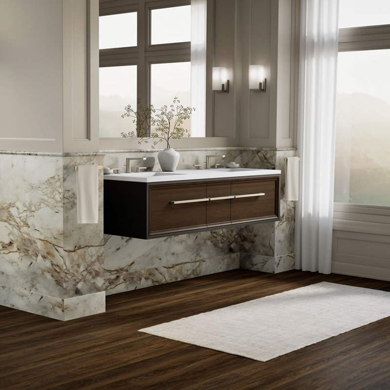 Lodern 61" Single Bathroom Vanity Set, Slate Gray