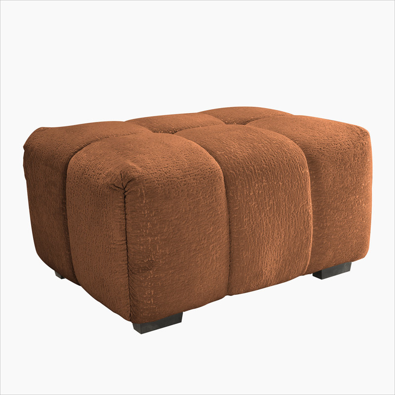 33 Sofas Burnt Orange Chenille - Ottoman, Burnt Orange