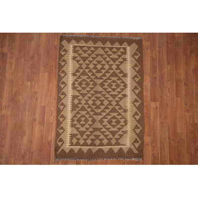 Kilim Reversible Wool Rug 3x4
