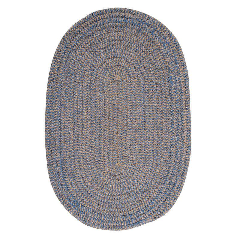 Tapis réversible Randleswood - Glace bleue, Tapis de couloir ovale 2 pi x 8 pi