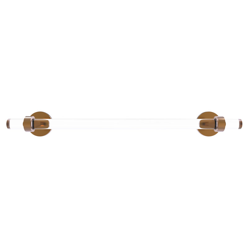 1 Wall Towel Bar, Brushed Bronze, 3.8" H x 22" W x 2.6" D