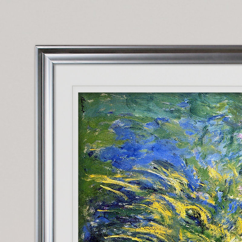 " Irises " by Claude Monet, Framed Print, 28" H x 38" W, Silver