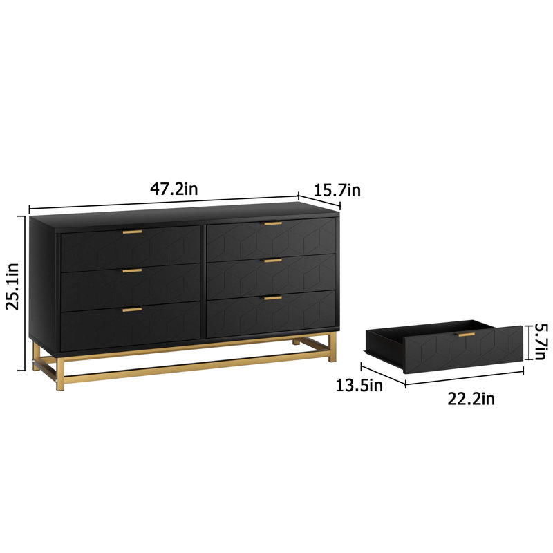 Mercer41 Laportia 6 - Drawer Dresser & Reviews | Wayfair