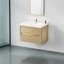 Meuble-lavabo de salle de bain de 30 po avec lavabo. Beauté en chêne naturel. Rangement en forme de U. Comptoir en résine haute pierre. Tiroir à fermeture silencieuse. Formulaire d'installation simple. 24V15-30Non pour le charisme. Valeur.