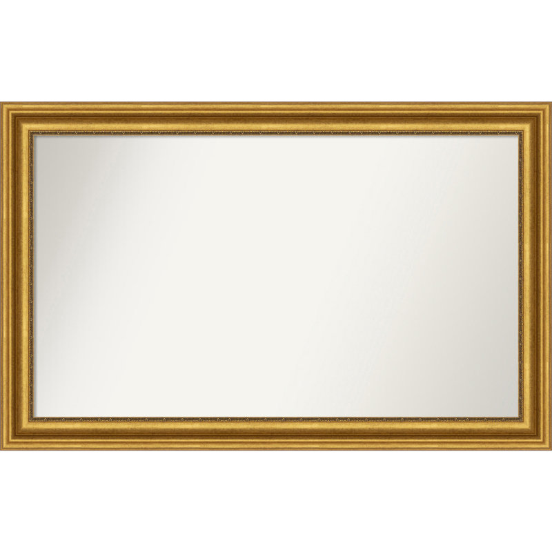 Miroir de salle de bain Jashawna, 32,75 po x 51,75 po, Doré