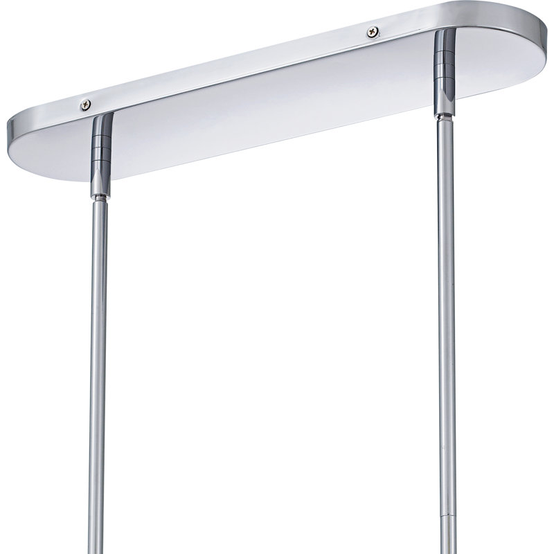 Gibson Linear Chandelier, Polished Chrome