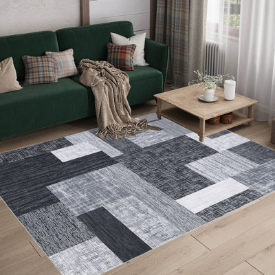Tapis rectangulaire à motif antidérapant Joray