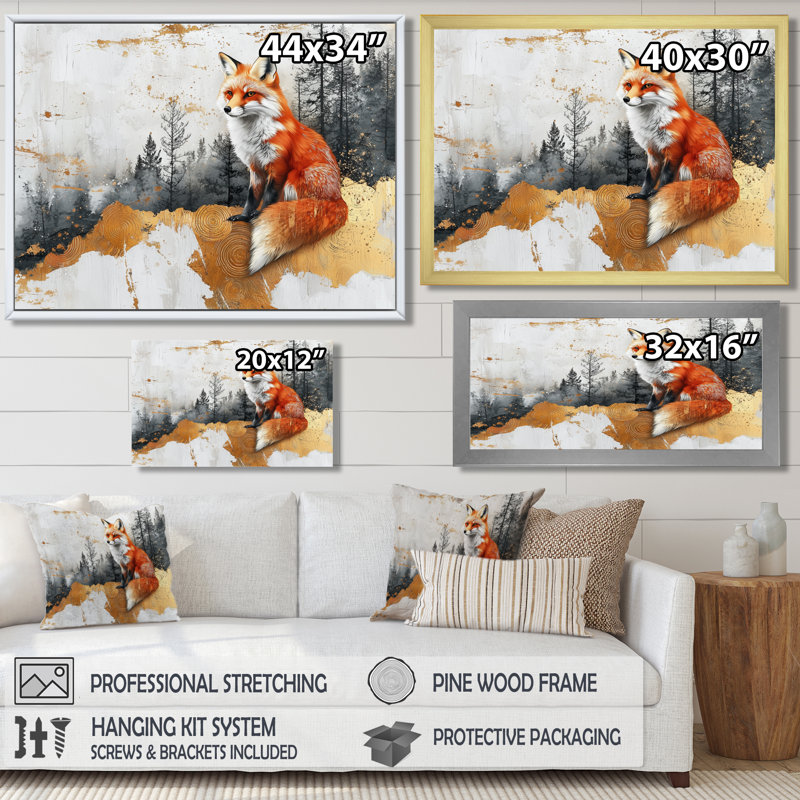 Gereon - Animals Canvas Art Print, H 30 po x l 40 po, Brun, Impression encadrée flottante