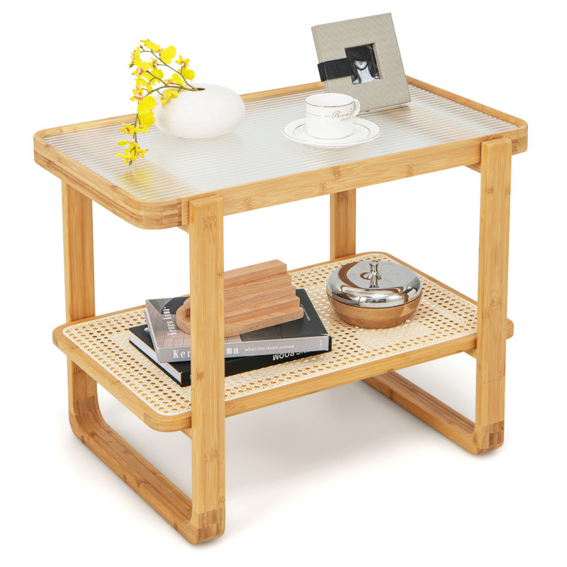 Akila Glass Tray Top End Table