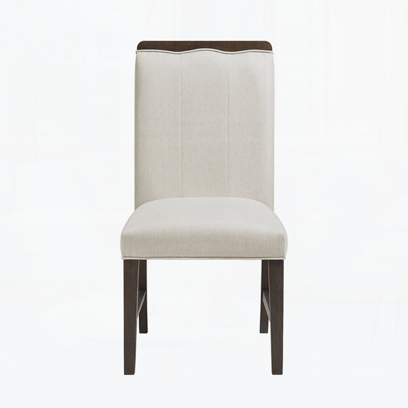 Ensemble de 2 chaises de salle à manger contemporaines rembourrées en tissu