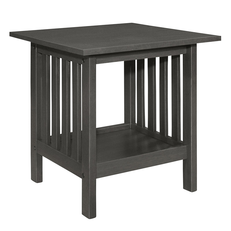 Mobilier d'appoint gris antique, table en bois classique pour espace de vie transitionnel en gris, table basse et 2 tables de bout