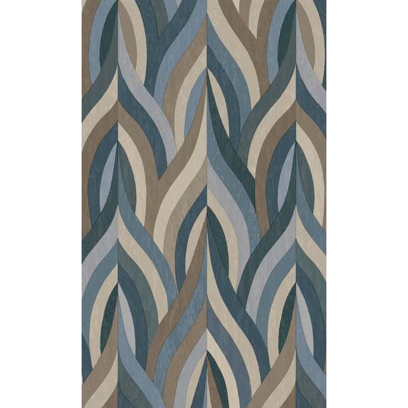 Geometric Shapes Double Roll, Blue