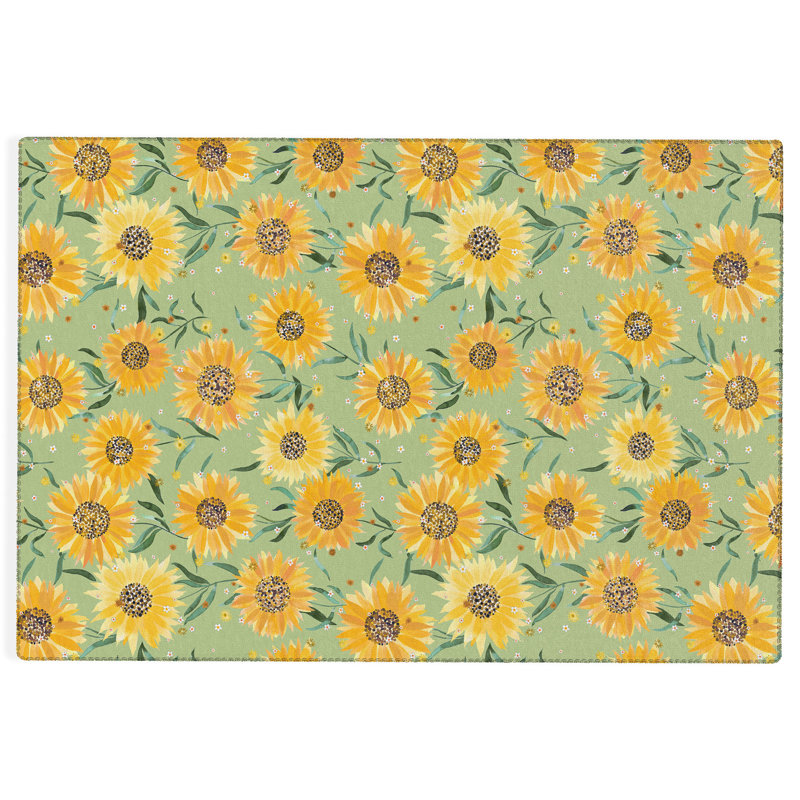 Ashonna Floral Indoor / Outdoor Rug, Rectangle 8' x 12'