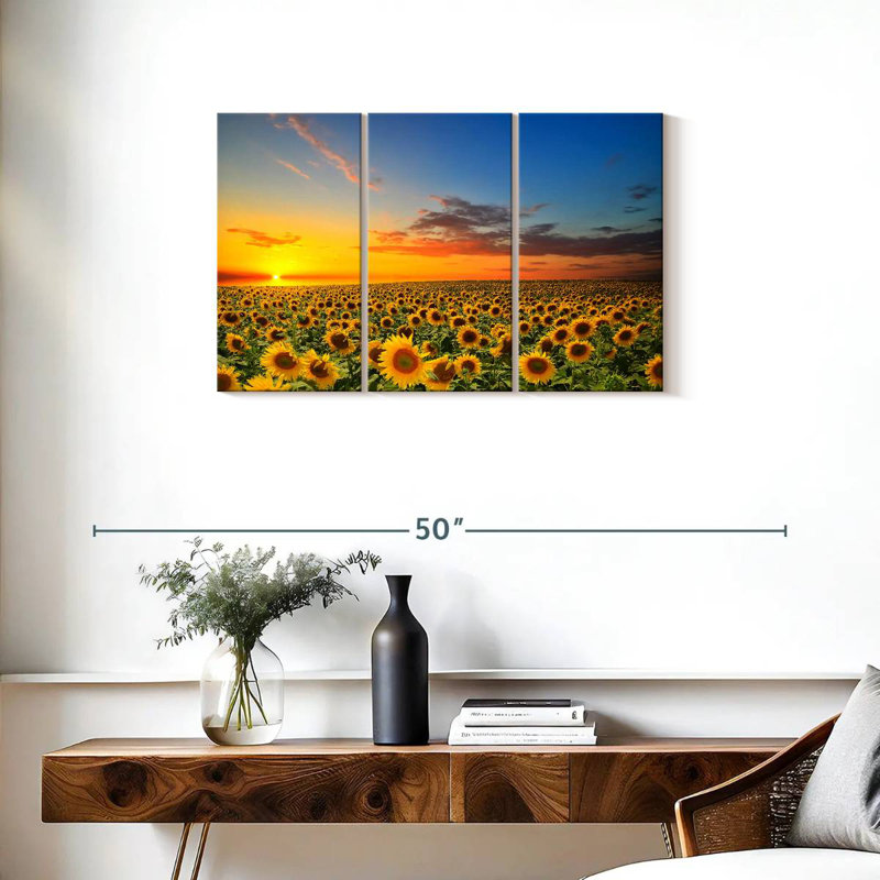 Crépuscule champ de tournesol Alvord, H 20 po x l 33 po