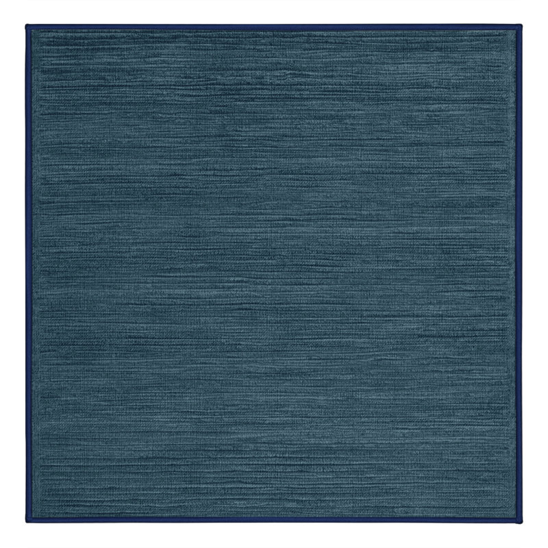 Machine Washable Solid Gray Area Rug, Square 5'