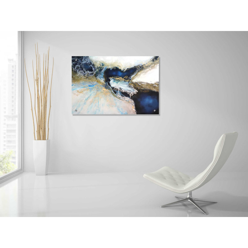«Los Mares» par Leticia Herrera, art mural en verre acrylique, H 24 po x l 36 po x P 0,2 po