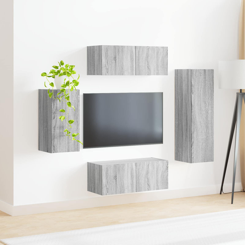 TV Stand for TVs up to 77", Grey Sonoma