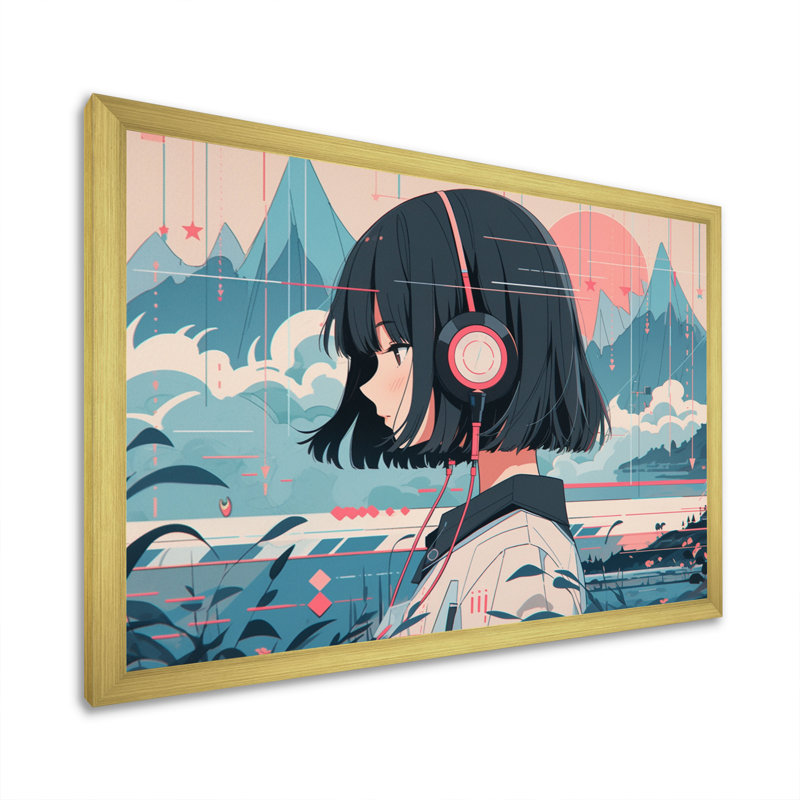 Art féminin, personnage IV - femme, art mural, H 12 po x l 20 po x P 1 po, Cadre doré à une seule photo