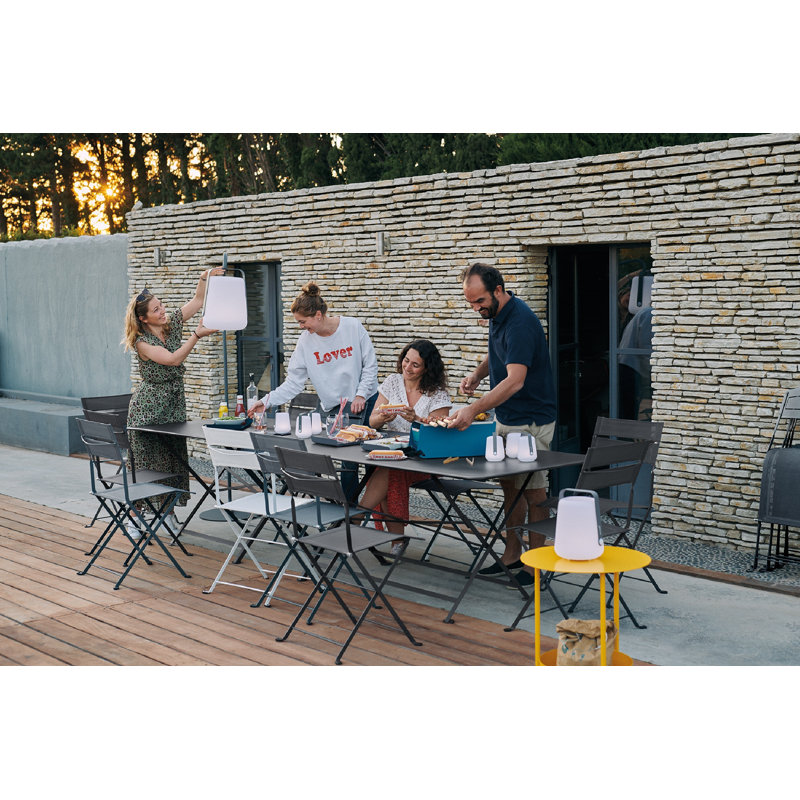 Salsa Outdoor Round Side Table, Honey Textured