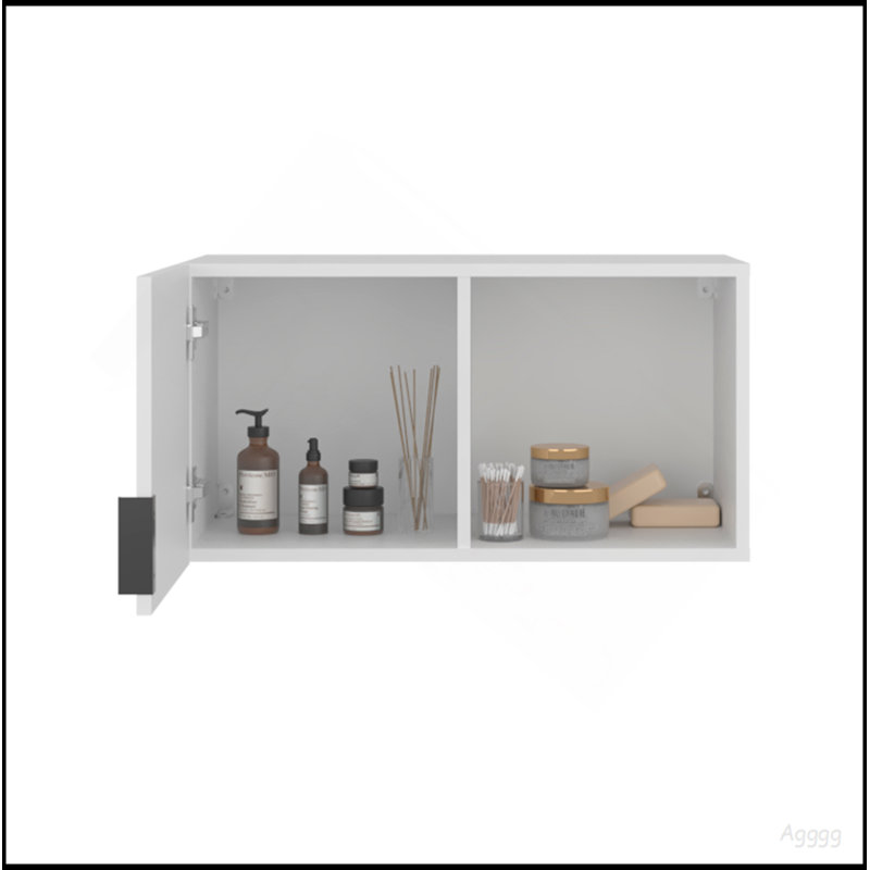 Roxbury Medicine Cabinet 26.2" H, 1 Door, 2 Shelves, White - Bathroom