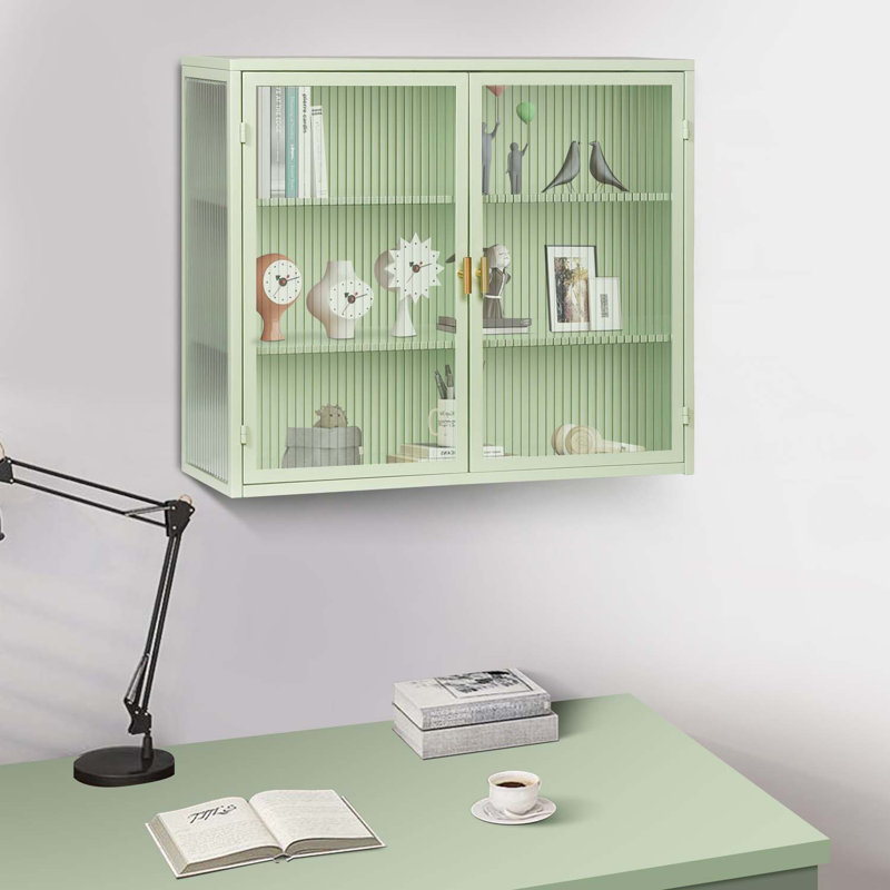 Borrello Metal Bathroom Cabinet, Mint Green