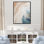«Modern Modern Blue and Beige Sand», vue aérienne sur toile