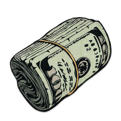 5' X 8' Illustrative Currency Area Rug