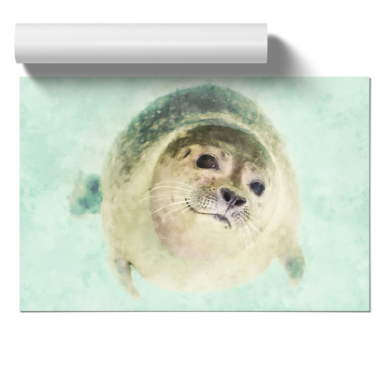 Seal Painting - Frameless Print, 30cm H x 42cm W x 0.1cm D