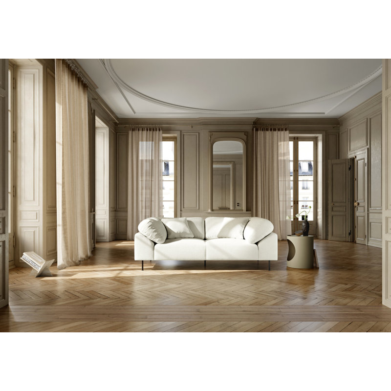 Collar 2-Seater, Cotton Blend, Ivory