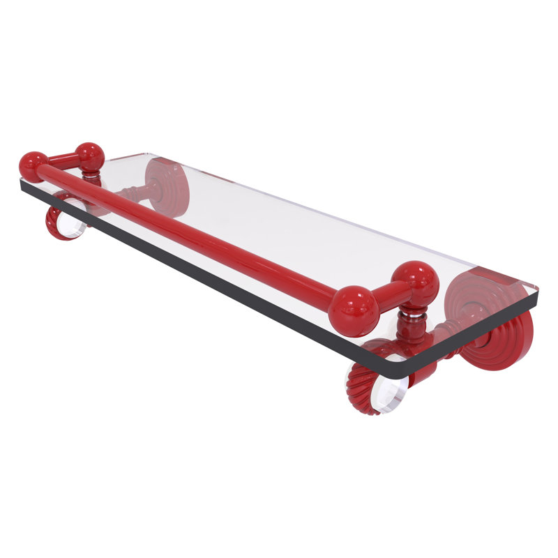 Tablette flottante Pacific Grove, H 3,5 po x l 16 po x P 5,5 po, Rouge pompier