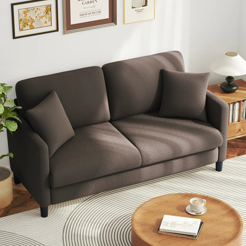 Nikali 3 Seater Teddy Sofa, Brown