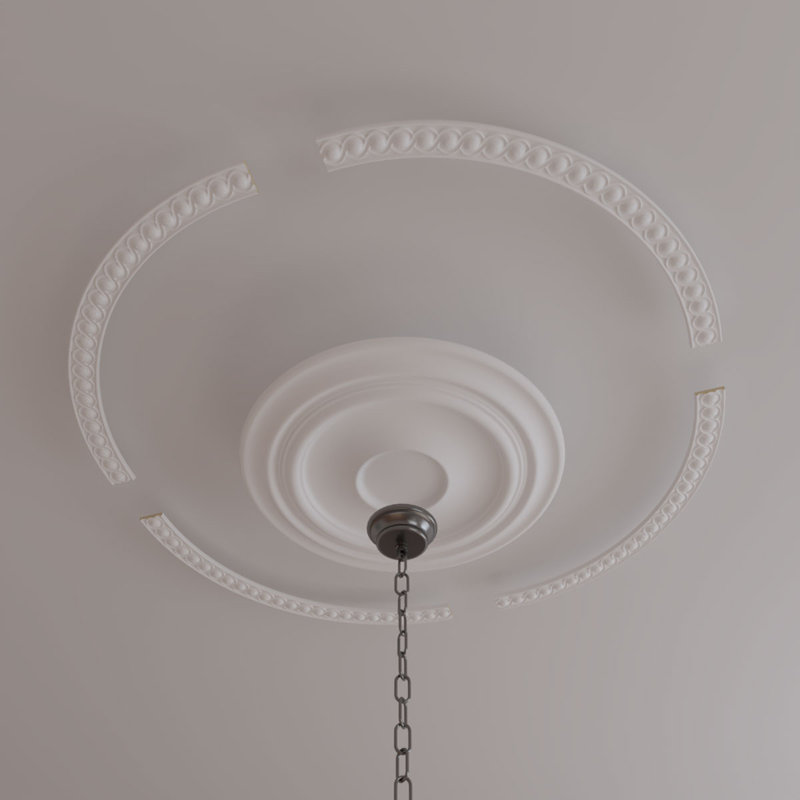 Ensemble d'anneaux de plafond Hillsborough, H 44,5 po x l 44,5 po x P 0,5 po, Paquet de 4 (forme un cercle complet)