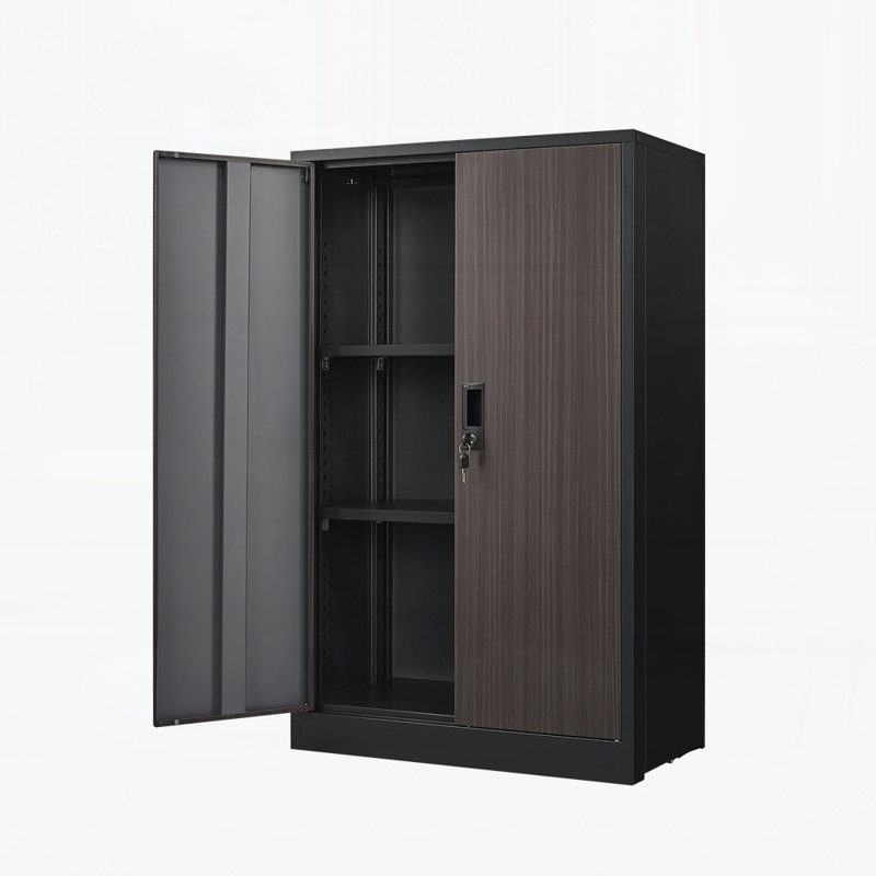Armoire de rangement en métal avec portes verrouillables et tablette réglable, armoire de rangement pliante, armoire de rangement pliante pour bureau à domicile, école, garage, noir