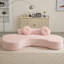 Canapé 105,5 po incurvé, canapé moderne minimaliste, canapé Cloud Couch, canapé de 3 à 4 places avec 2 coussins, chambre à coucher-103588915