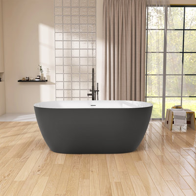 67'' Freestanding Soaking Acrylic Bathtub