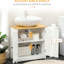 Armoire de rangement sous le lavabo, blanche avec portes doubles et tablette réglable pour meuble-lavabo mural à solution compacte