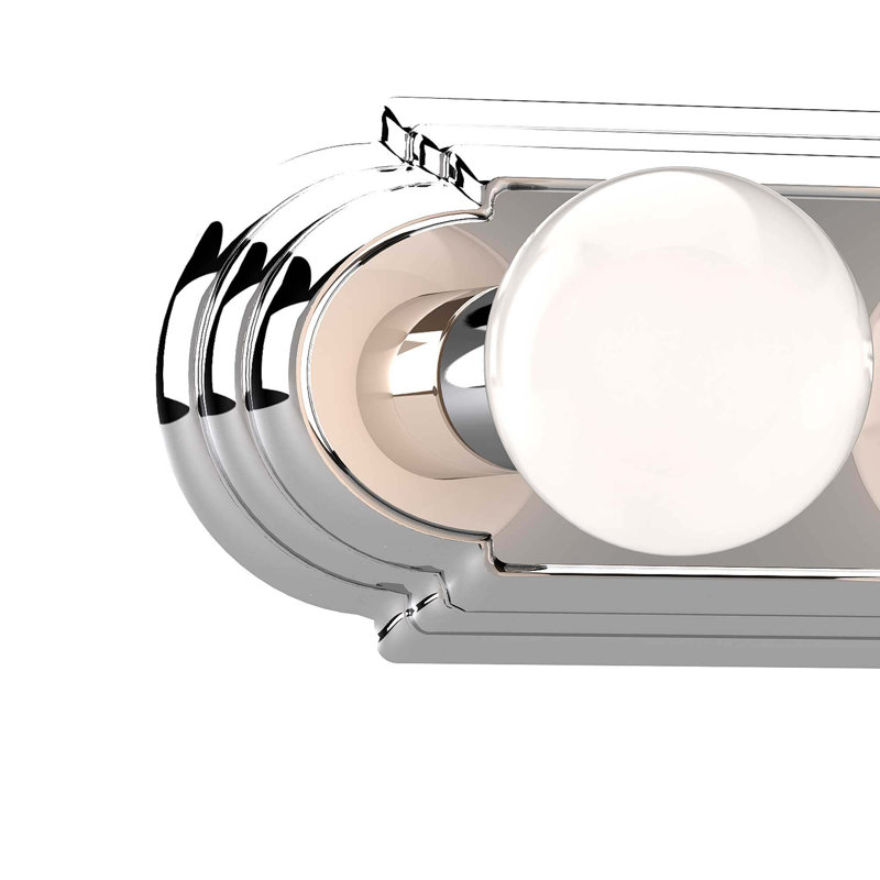 3-Light Indoor 18"W Chrome Wall Mount Vanity Light Bath Bar, Chrome