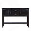 Console moderne avec 2 tiroirs, armoires et tablette inférieure, armoire de rangement de style rétro